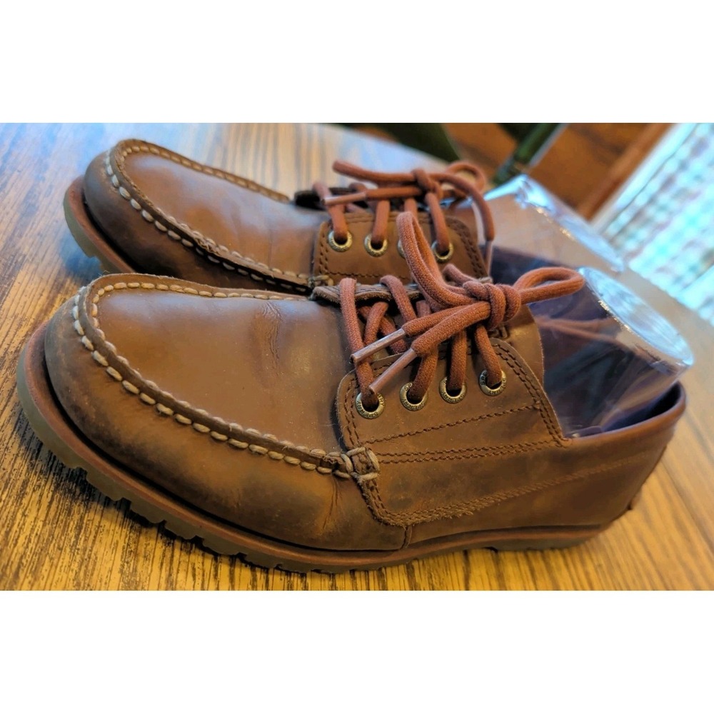 Men's‎ Sperry Top Sider 4-Eye Boat Shoes Brown Leather Size 8M Pre-Owned